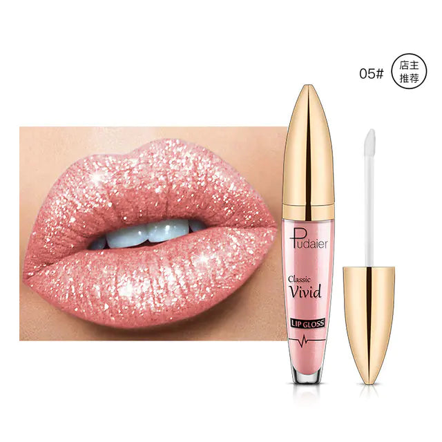Brillo Labial Mate Perlado No Pegajoso de Larga Duración