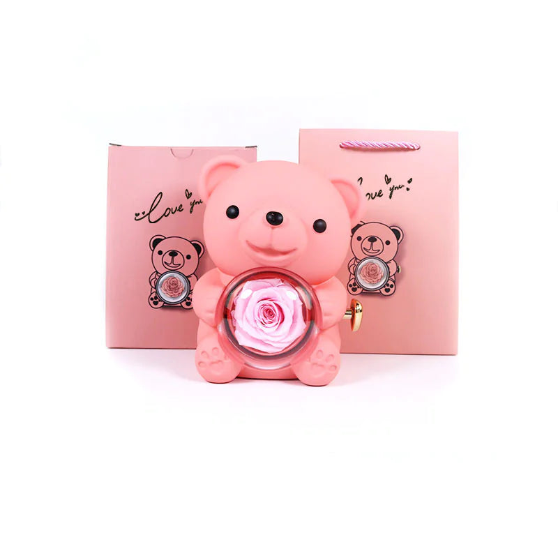 Caja de Joyería Oso Rosa