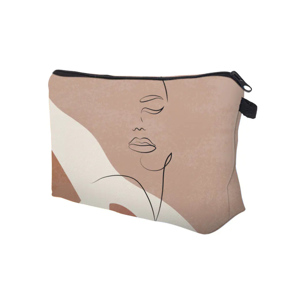 Bolso de Maquillaje Portátil de Viaje con Figura Gráfica para Mujeres