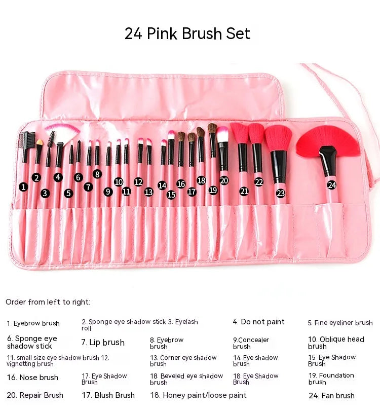 Set de 24 Pinceles de Maquillaje Profesionales