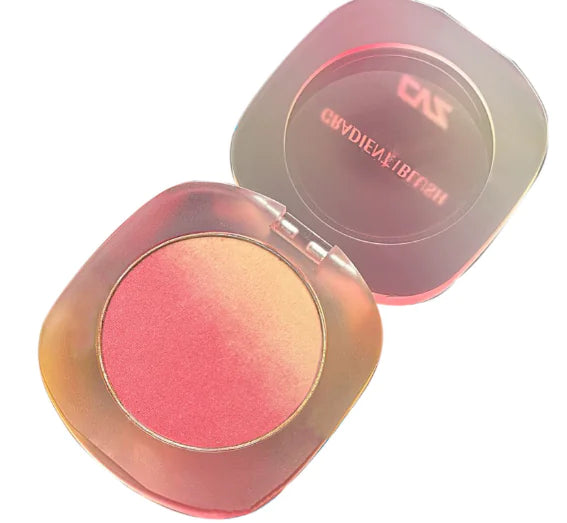 Rubor Gradiente de Tres Colores para un Look Natural