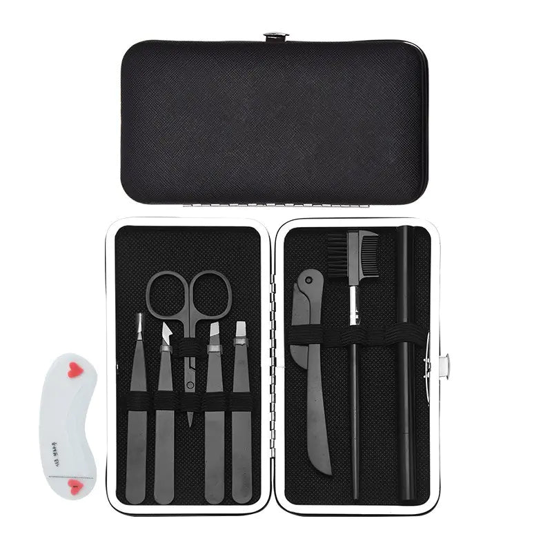 Set de Herramientas Profesionales para Cejas y Maquillaje de 9 Piezas