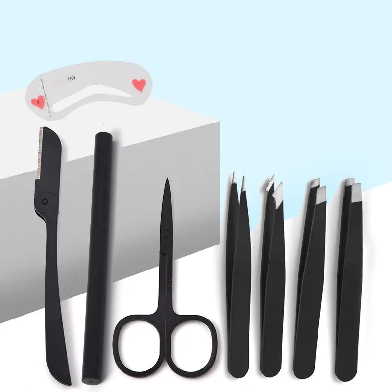 Set de Herramientas Profesionales para Cejas y Maquillaje de 9 Piezas