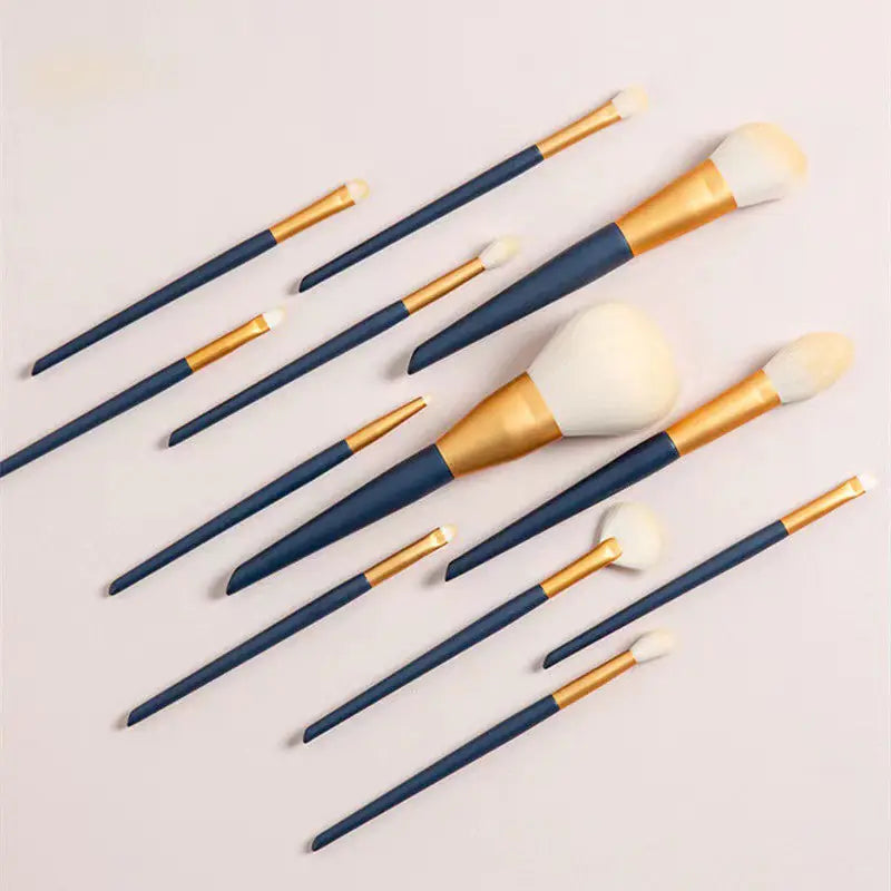 Set de 12 brochas de maquillaje con soporte
