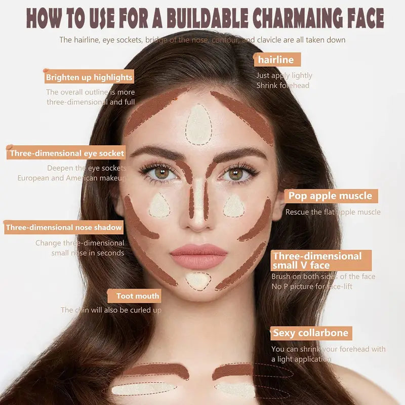 Barra de Maquillaje de Contorno y Corrector de Doble Punta