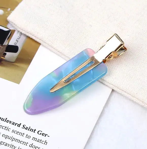 Clip de Flequillo de Acetato Sin Costuras para Peluquería y Maquillaje