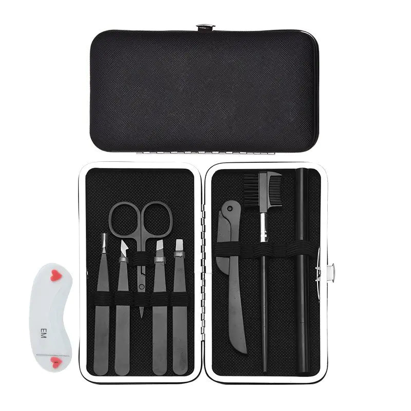 Set de Herramientas Profesionales para Cejas y Maquillaje de 9 Piezas