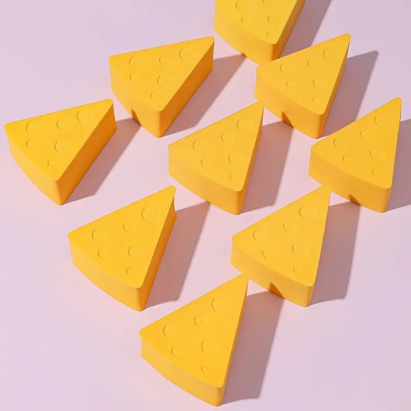 Set de 10 esponjas de maquillaje triangulares con bolsa de almacenamiento