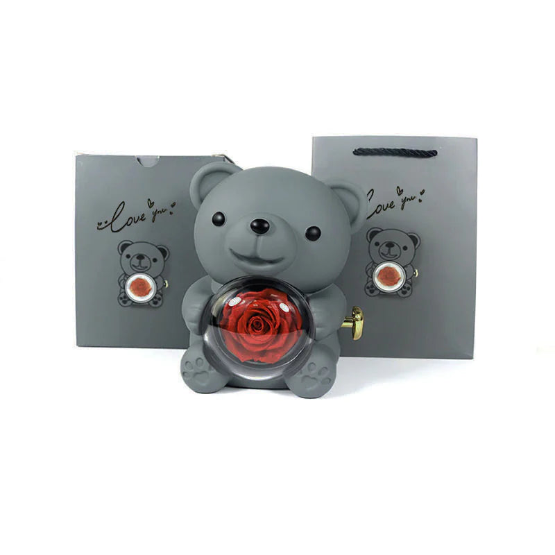 Caja de Joyería Oso Rosa