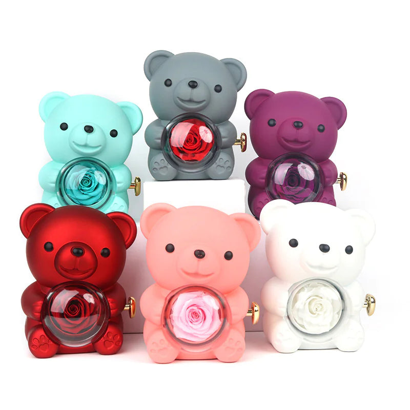 Caja de Joyería Oso Rosa