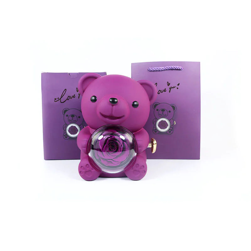 Caja de Joyería Oso Rosa