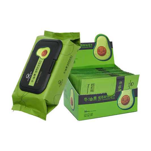 Toallitas desmaquillantes de aguacate - Paquete individual portátil