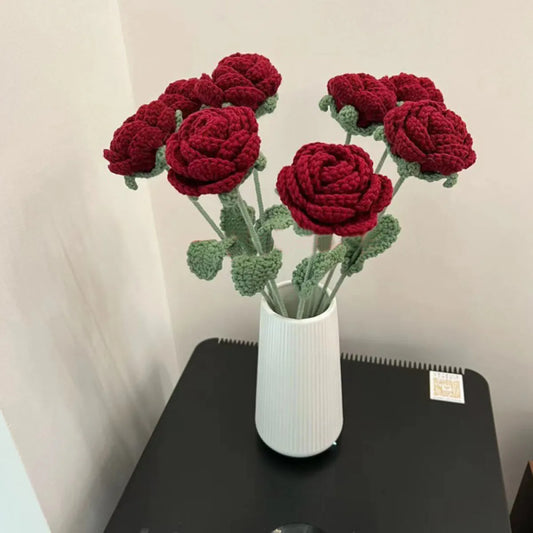 Rosa de Flor Tejida a Mano, Decoración