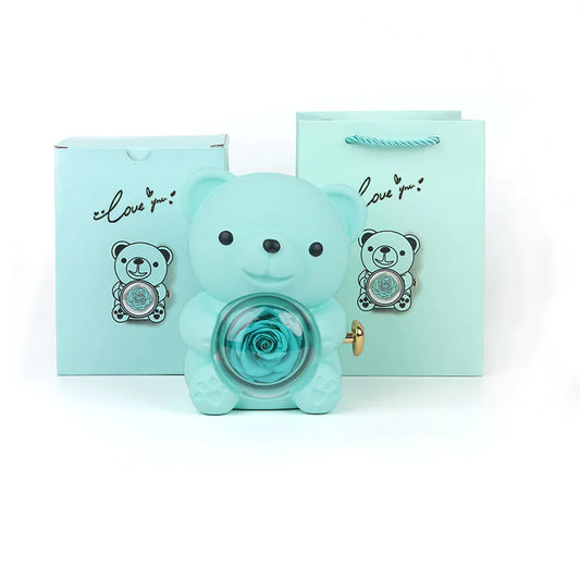 Caja de Joyería Oso Rosa
