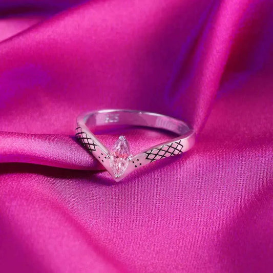 Anillo Con Piedra Preciosa Plata-Oro