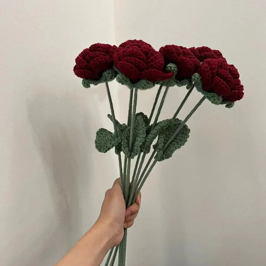 Rosa de Flor Tejida a Mano, Decoración