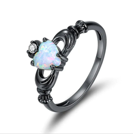 Anillo de Diamante, Anillo de Oro Negro, Anillo de Corazón