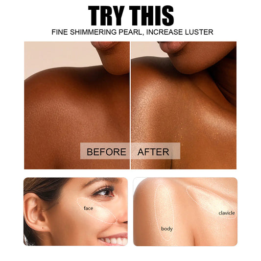 Aceite Iluminador de Músculo de Diamante para Maquillaje de Cara y Cuerpo